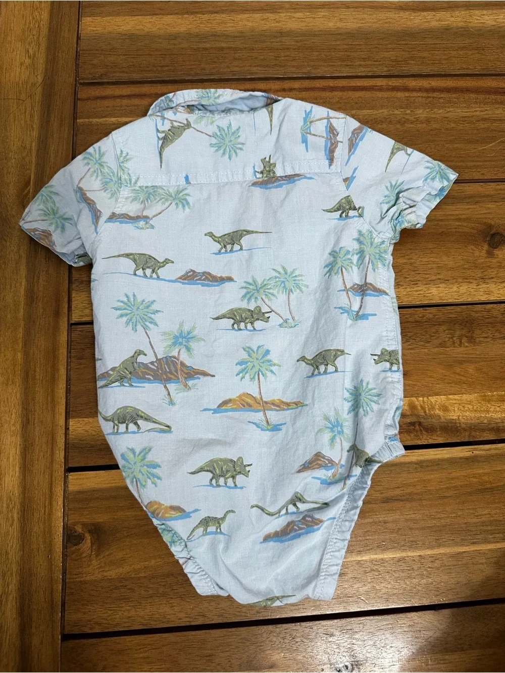 Oshkosh dinosaur collared onesie size 6m